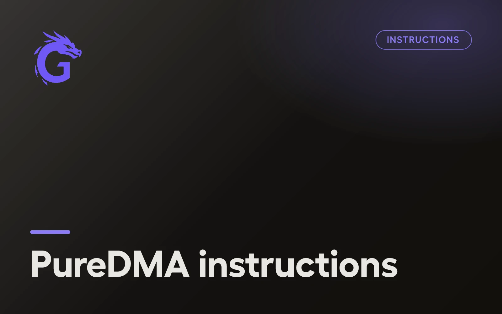PureDMA instructions