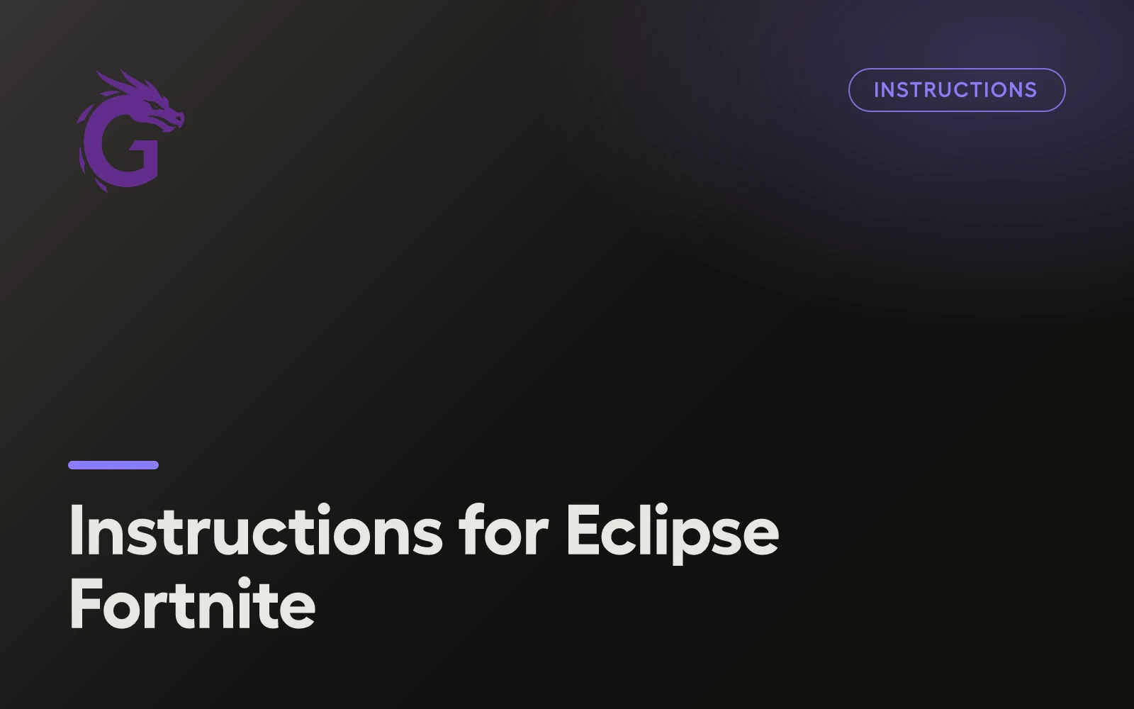 Instructions for Eclipse Fortnite