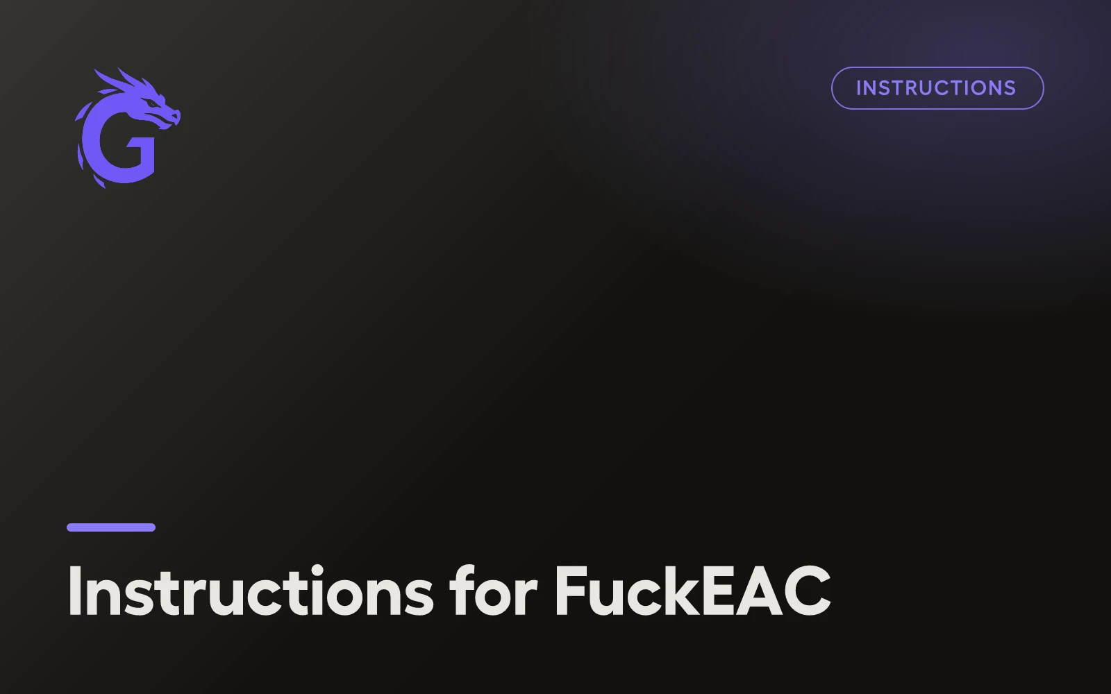 Instructions for FuckEAC