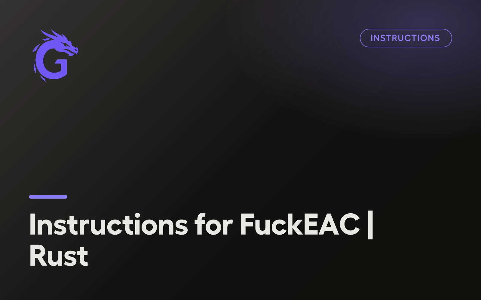 Instructions for FuckEAC | Rust