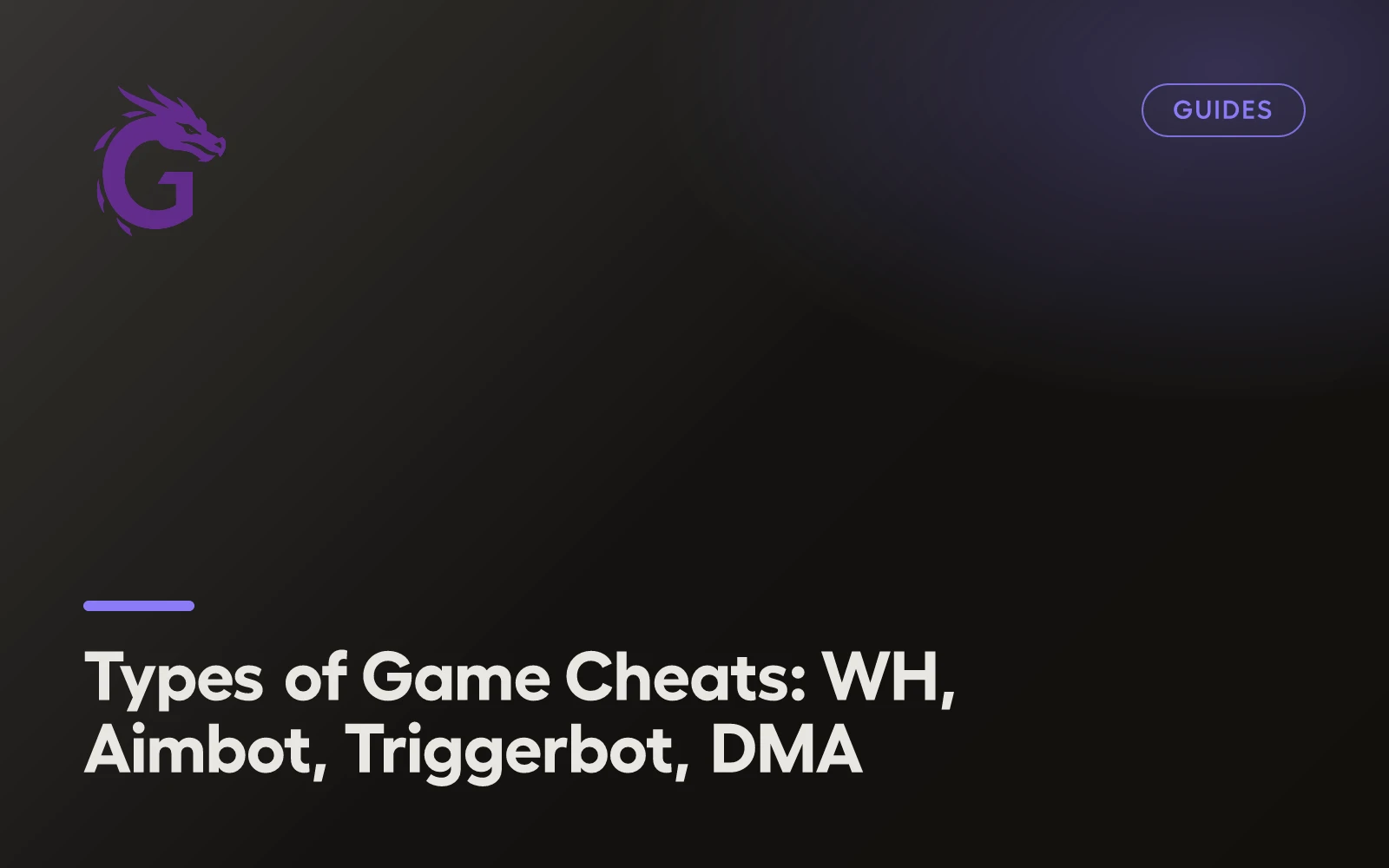 Types of Game Cheats: WH, Aimbot, Triggerbot, DMA