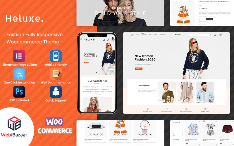 Heluxe - Тема WooCommerce для дизайна модного магазина