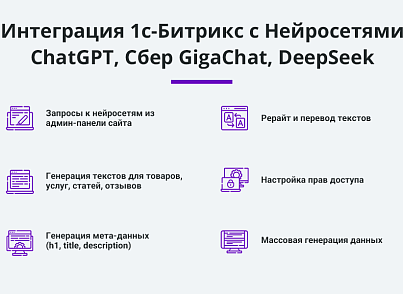 Интеграция с нейросетями ChatGPT, Сбер GigaChat, DeepSeek. Массовая генерация данных и контента