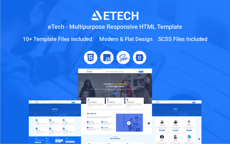 eTech - Многоцелевой HTML-шаблон веб-