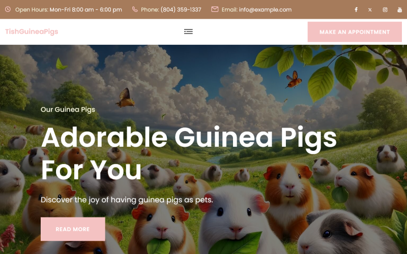 TishGuineaPigs — WordPress тема «Морские свинки»