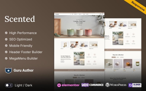 Ароматизированный - тема WooCommerce для магазина свечей, мыла и предметов искусства