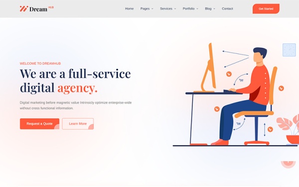 Dreamhub - HTML5-шаблон цифрового агентства