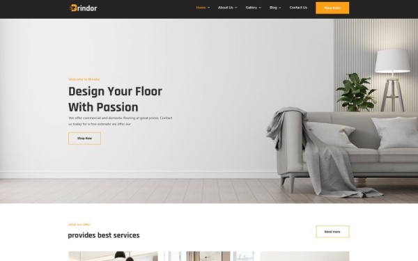 Brindor — HTML5-шаблон напольных покрытий и плитки
