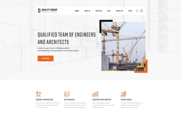 Quality Group - Строительная компания Чистый многостраничный HTML5