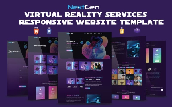 Nextgen - Шаблон адаптивного веб-сайта услуг виртуальной реальности
