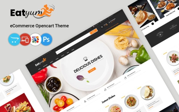 Eatyum - Шаблон OpenCart для ресторана и продуктового магазина