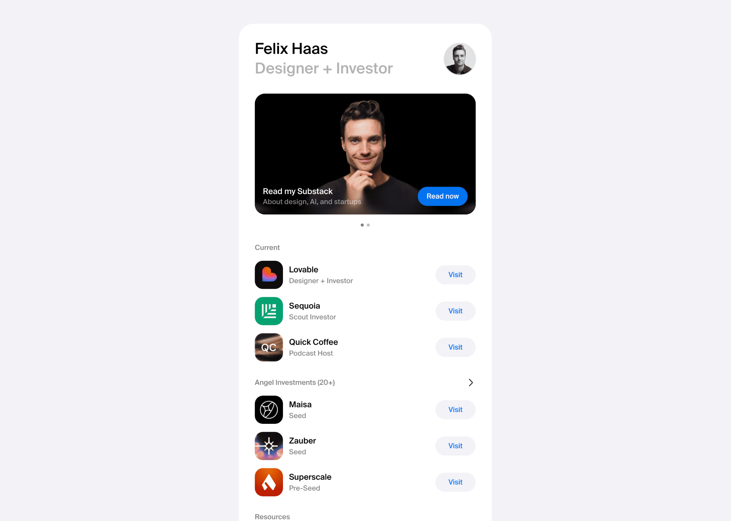 Felix Haas portfolio preview