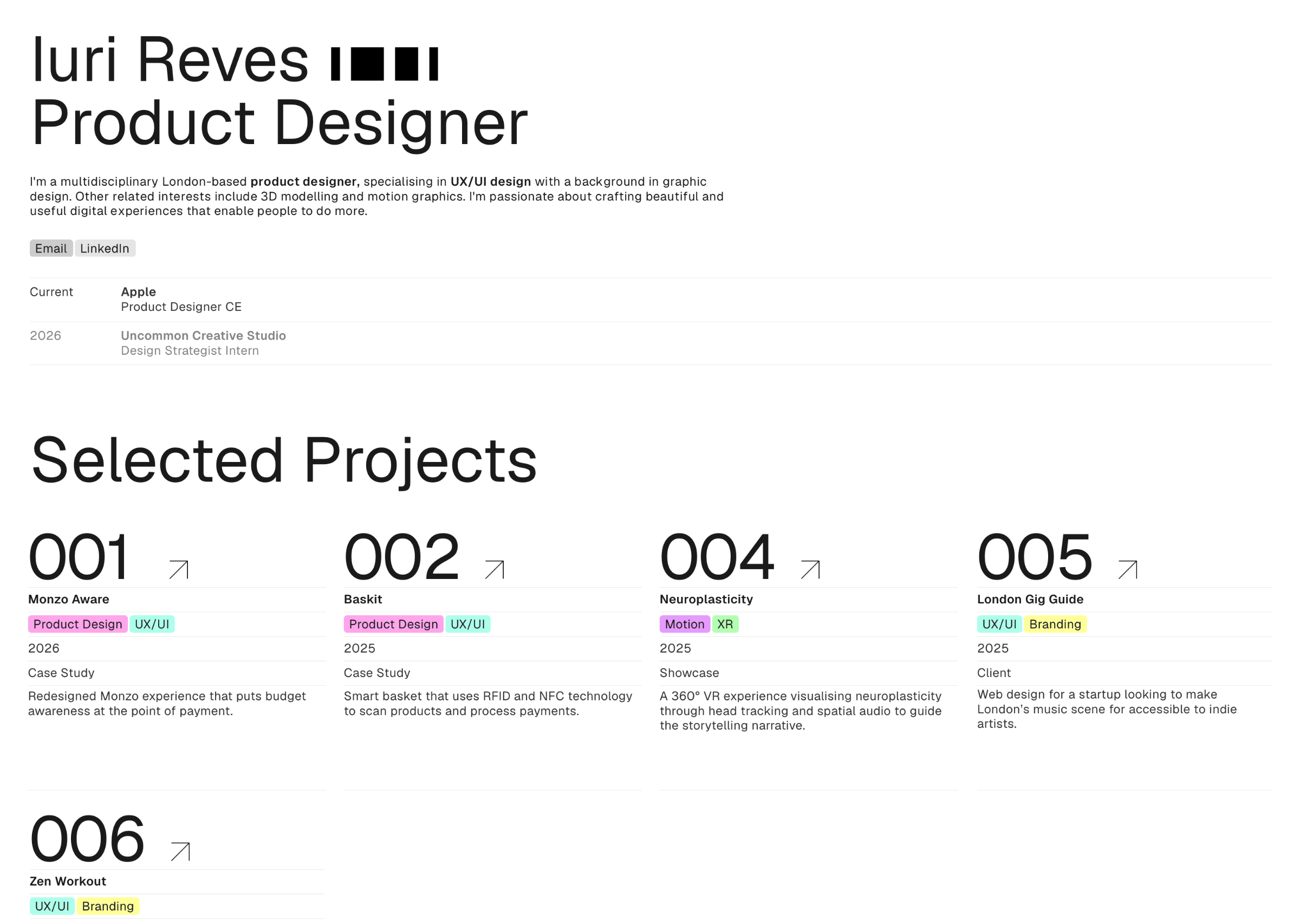 Iuri Reves portfolio preview