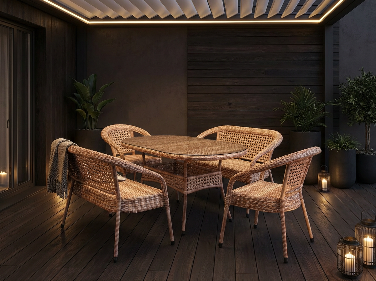 Комплект мебели CAMELIA / DECO Цвет: 7035П (рыжий) (Стол (стекло) овальный + 2 Дивана 2-х местных + 2 Кресла )