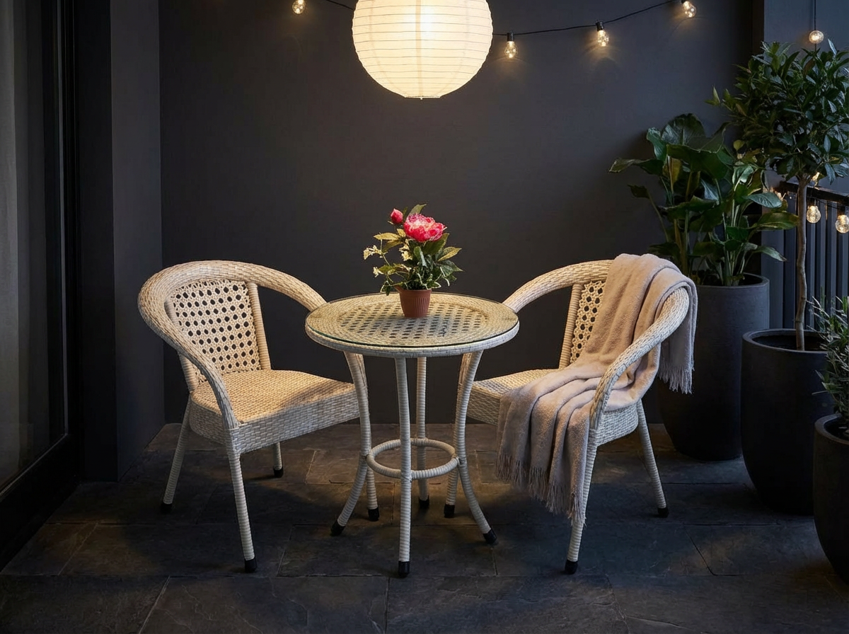 Комплект мебели DECO Д-600 Цвет: 2301 (жемчуг) (Стол кофейный (стекло) Д600 + 2 Кресла без подушек)
