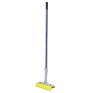 Щетка для мытья окон Spin&Clean Step, с водосгоном, телескопическая ручка 150 см, серебряный