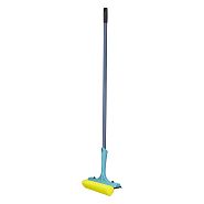 Щетка для мытья окон Spin&Clean Step, с водосгоном, телескопическая ручка 150 см, небесный