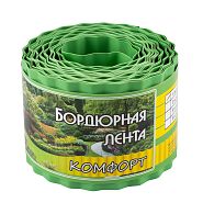 Бордюрная лента Комфорт, 10 см x 9 м, 0,6 мм, зеленая