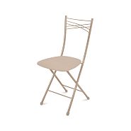 Стул складной Nika Ника 1, сиденье 39,5 x 40 см, слоновая кость/бежевый металлик
