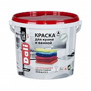 Краска для кухни и ванной Dali, латексная, глубокоматовая, база A, супербелая, 5 л