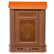 Почтовый ящик Цикл Премиум, с металлическим замком, коричневый