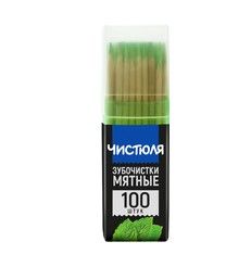 НХК ЧИСТЮЛЯ Зубочистки мятные, 100 шт