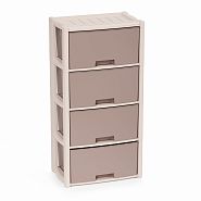 Комод четырехсекционный Альтернатива Колорит, 47,5 x 30 x 94 см, бежевый