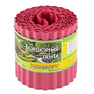 Бордюрная лента Комфорт, 15 см x 9 м, красная