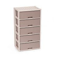 Комод пятисекционный Альтернатива Колорит, 56 x 39 x 100 см, бежевый