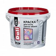 Краска для обоев Dali, акриловая, глубокоматовая, база A, супербелая, 5 л