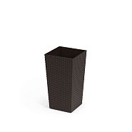 Кашпо напольное Альтернатива Ротанг, 22 x 22 x 41,5 см, со вставкой, мокко