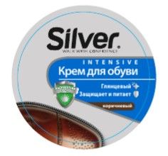 SILVER Крем-блеск д/обуви КОРИЧНЕВЫЙ в железной банке 50 мл
