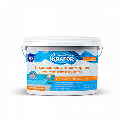 Гидроизоляция эластичная полимерная Krafor, 14 кг