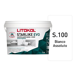 Затирка эпоксидная двухкомпонентная Litokol Starlike Evo S.100, Bianco Assoluto, 1 кг