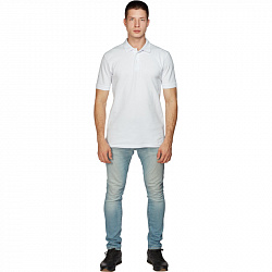 Рубашка Поло (190г.) кор.рукав бел.(XXXL)
