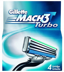 GILLETTE Кассеты MACH 3 ( 4 шт.) "TURBO"
