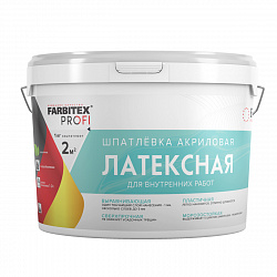 Шпатлевка латексная Farbitex Profi, акриловая, 3 кг