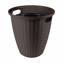 Кашпо напольное InGreen Rattan, с внутренним горшком, 30 л, горький шоколад