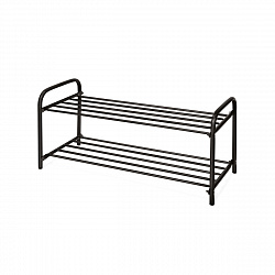 Этажерка для обуви Nika Комфорт 2, 2 полки, 79 x 33 x 36 см, черная