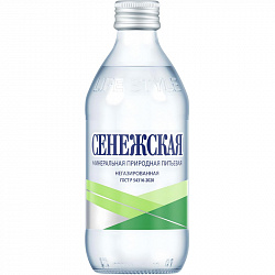 Вода минеральная Сенежская негазированная, стекло, 0,33 л