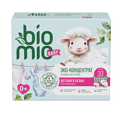 BioMio. BABY BIO-LAUNDRY POWDER. Экологичный порошок с экстрактом хлопка для стирки детского белья. Концентрат. Без запаха 1000 г
