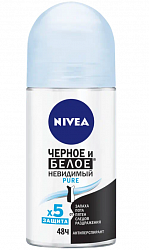 NIVEA 50мл шар Дезодорант для тела Невидимая защита для черного и белого (пьюр)
