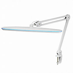Лампа настольная бестеневая REXANT, струбцина, «Blue Stream», 117 SMD LED, диммер (4 уровня), белая