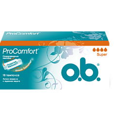 O.B. Тампоны o.b. ProComfort супер 16шт СТИКЕР( Johnson & Johnson)