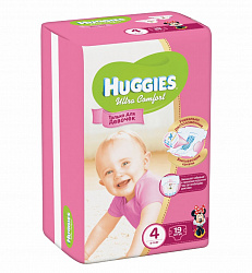 Подгузники Huggies Ultra Comfort 8-14 кг для девочек 19шт