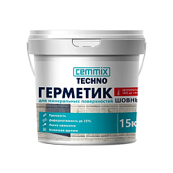 Акриловый шовный герметик для минеральных поверхностей Cemmix, 15 кг, белый