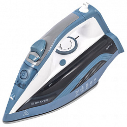 Утюг BRAYER BR4002, 2400Вт, керамическое покрытие, самоочистка, антикапля, антинакипь, голубой