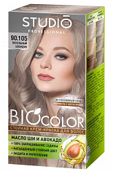 Biocolor 50/50/15мл Крем-краска для волос 90.105 Пепельный блондин