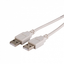 Кабель USB (шт. USB A - шт. USB A) 1.8 метра, серый REXANT