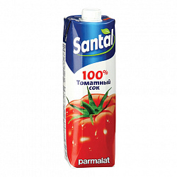 Сок SANTAL томатный для детского питания, тетра-пак 1л